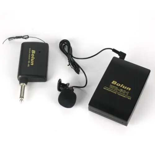 

Factory Price New Wireless FM Transmitter mini Microphone Receiver Lavalier Lapel Clip Mic System for Wedding Meeting