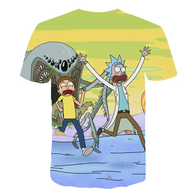 Hip Hop Fashion Brand Clothing Rick and Morty 3D T Shirt Casual Short Sleeve Men's T-Shirts Anime Cool rick y morty Graphic Tees