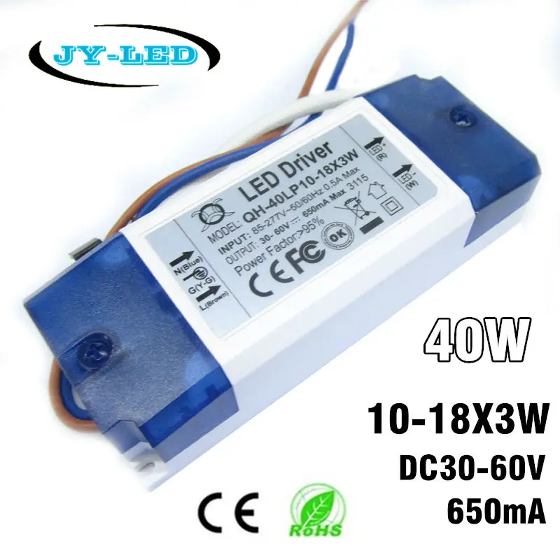 1 2 5 10 шт. источник питания для светодиодного драйвера 30 Вт 40 18x3 600 мА|lighting transformers|40w