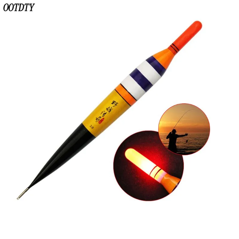 

OOTDTY Hand Sea Dual-use Electronic Luminous Fishing Float Bald Pine Fish Catching Fishes Floats Red Head