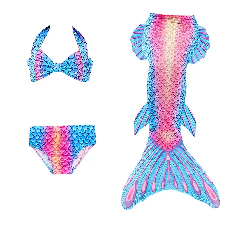 Хвосты маленькой русалки для плавания купальники хвост русалки костюмы для косплея для девочек купальник детский для плавания костюм монофин