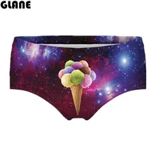 Пикантные 3D нижнее бельё с мультипликационными принтами(Для женщин, хлопковые шорты, трусы, Нижнее бельё Твердые Стринги больших Размеры хипстерское билье трусы для девочек с героями мультфильма
