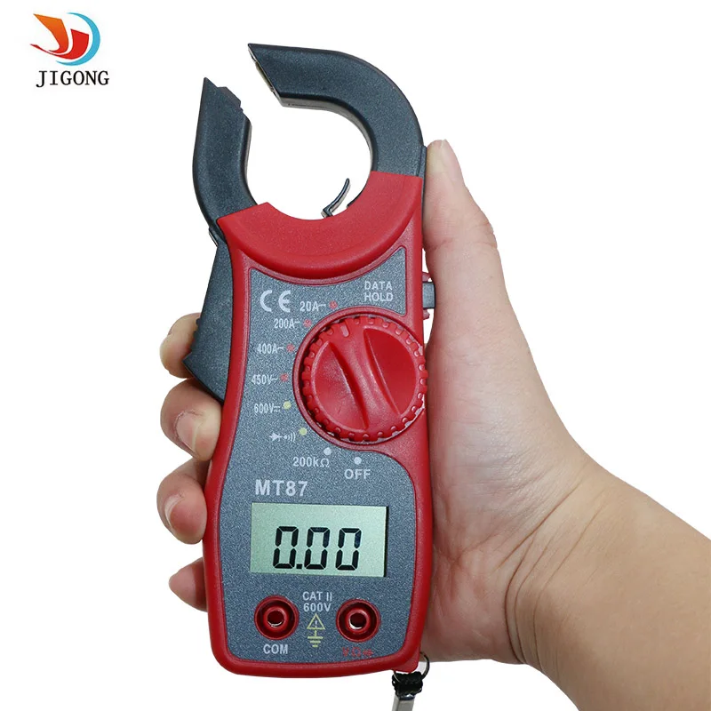 

JIGONG MT87 LCD Digital Clamp Meter Multimeter Voltmet Electric Voltage Teste Multimeter AC/DC