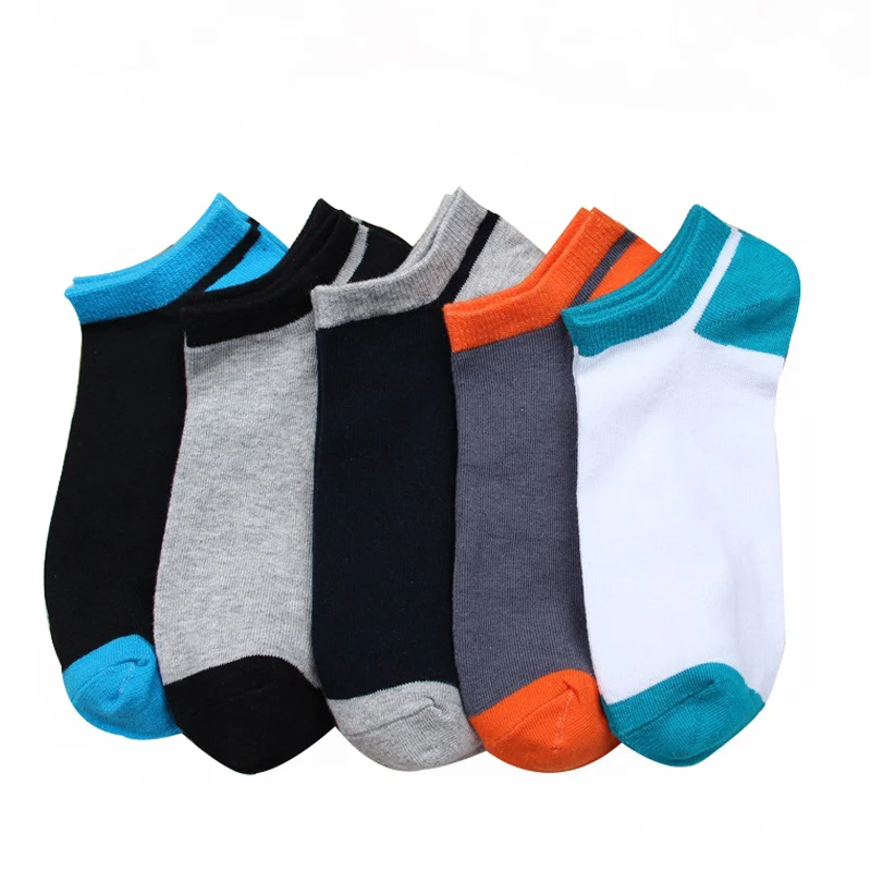 

Spring&Summer New Cotton Mens Socks Rainbow color Men'S Socks Boat Socks 5 Pairs / Lot
