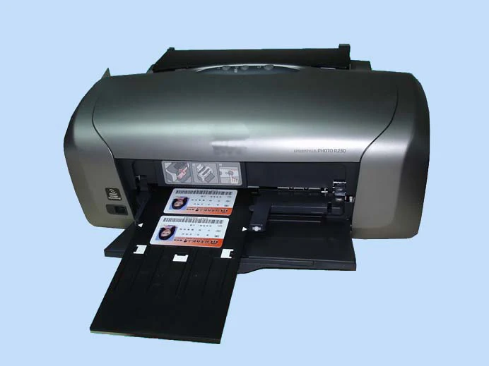 Cartão de Identificação de Plástico à Prova Dágua Cartão para Impressora Jato de Tinta Branco e Branco para Impressão Canon sem Chip 230 Peças - Imagem 4
