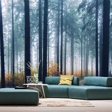 Beibehang пользовательские фото обои мечтательный синий Туманный лес джунгли гостиная ТВ диван задний план стены 3d обои papel сравнению