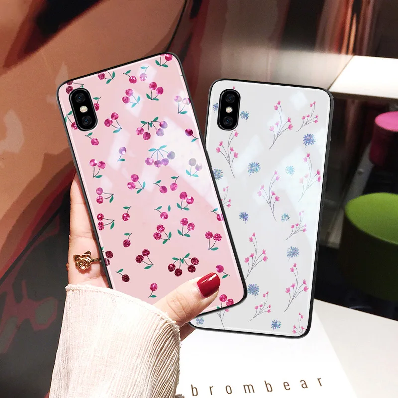 Yagoo цветочный чехол для телефона huawei P30 Pro mate 20X10 9 Lite Coque P20 P10 P9 Plus стеклянный