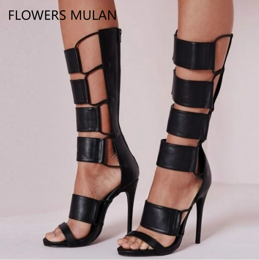 Botas As Genuino Cuero Sandalias Verano Moda Superior Toe Roma Negro Frescas Frework Mujer Goma Mujeres Señora Zapatos Show De Peep 5UXwpwq