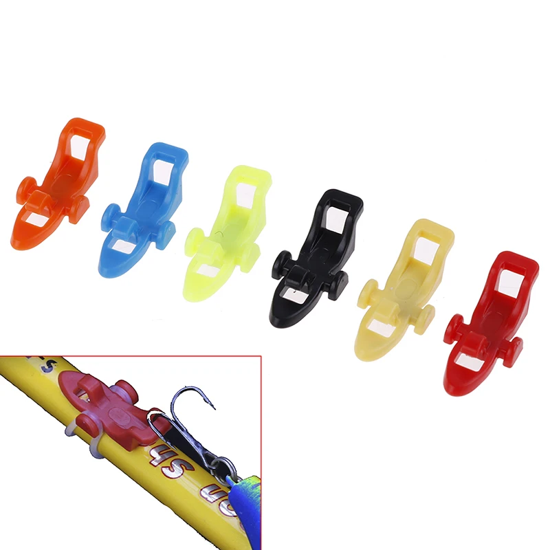 Fishing Hook Keeper Fishing Rod Lure Bait Safety Holder Plastic Hanger Fishhooks Safety Holder for Fishing Rod Pole Accessories
