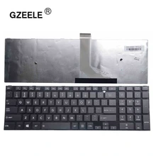 GZEELE английский клавиатура для Toshiba Satellite C50 C50D C50-A C50-A506 C50D-A C55 C55T C55D C55-A C55D-A США с рамкой черного цвета