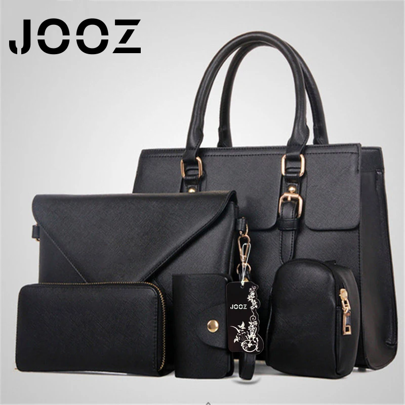 

JOOZ Brand Luxury Lady Handbag 5 Pcs Composite Women Bags Set Shoulder Crossbody Envelope Bag Female Coin Purse Clutch Wallet