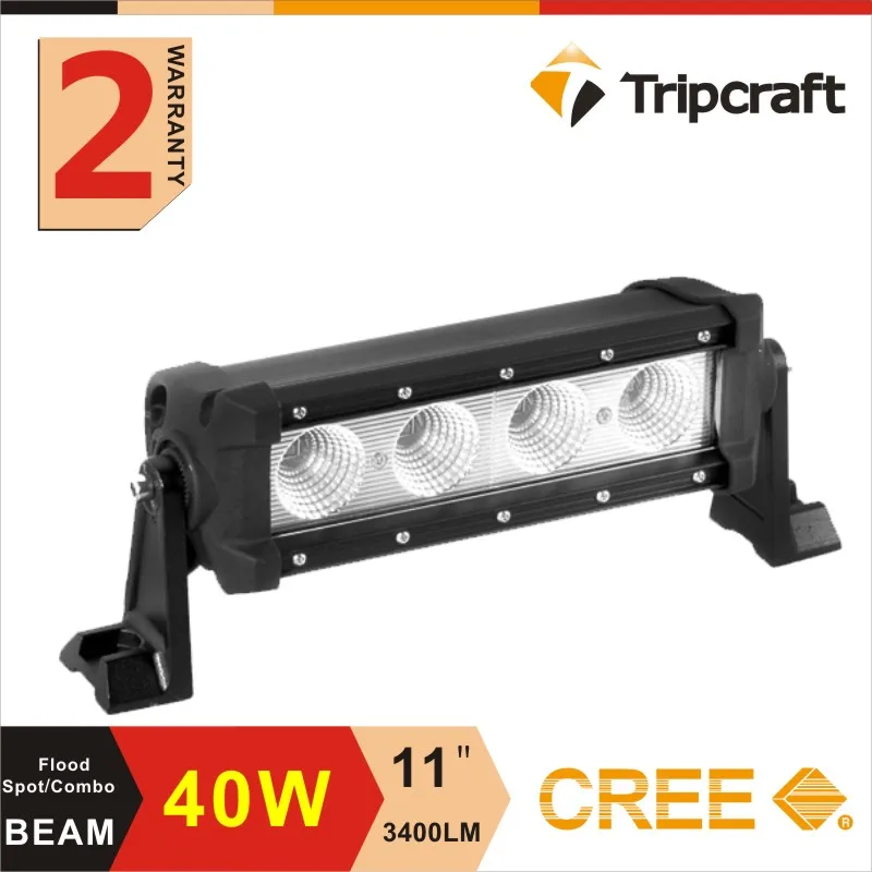 Tripcraft Promo 11 inch40W CREEs LED Single Row Work Light Bar Spot/Flood OFFROAD DRIVING LAMP SUV ATV 10V/30V
