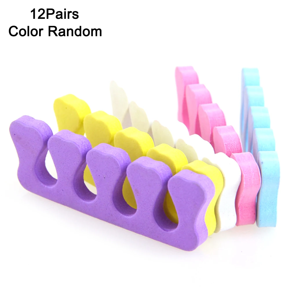 12pairs Separator Toe Sponge Finger Straightener Color Random | Красота и здоровье