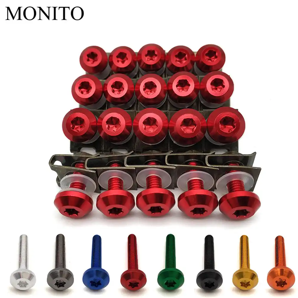 QIONGLIN Pernos de carenado de Motocicleta Kit de Tornillo Clip de sujeción Ajuste Personalizado para Kawasaki Z1000 Z250 Z400 Z650 Z800 Z900 RS ABS 2011-2017 2018 2019 Color : Gold