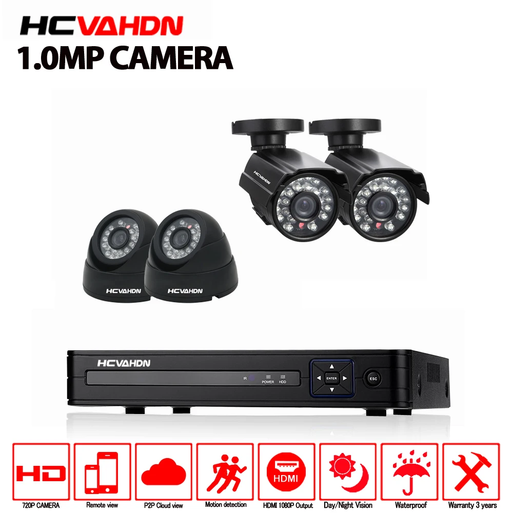 Видеорегистратор AHD 4CH DVR 1080P HD 720P МП с функцией ночного видения|camera backpack|camera belt