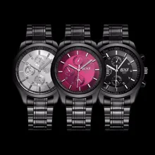 1 pc Hommes Montres horloge Montre-Bracelet Occasionnelle Pleine Bracelet En Acier Montres À Quartz Horloge Montre de Sport Relogio Masculino ronde Anti-choc X4
