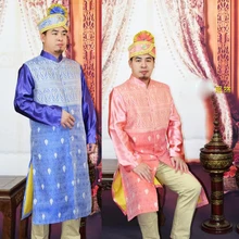 Индийские традиционные этнические костюмы, мужской халат с длинными рукавами, многоцветная одежда с воротником для швейцаров Южной Азии