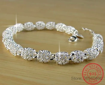 

925 Sterling Silver Creative Fashion Bracelet for Women Wedding Couple Simple Geometric Paert Jewelry Prevent Allergy
