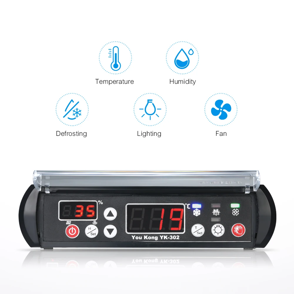

Digital Temperature Humidity Controller Tester Temperature Humidity Meter Detector 220V Thermostat Hygrostat