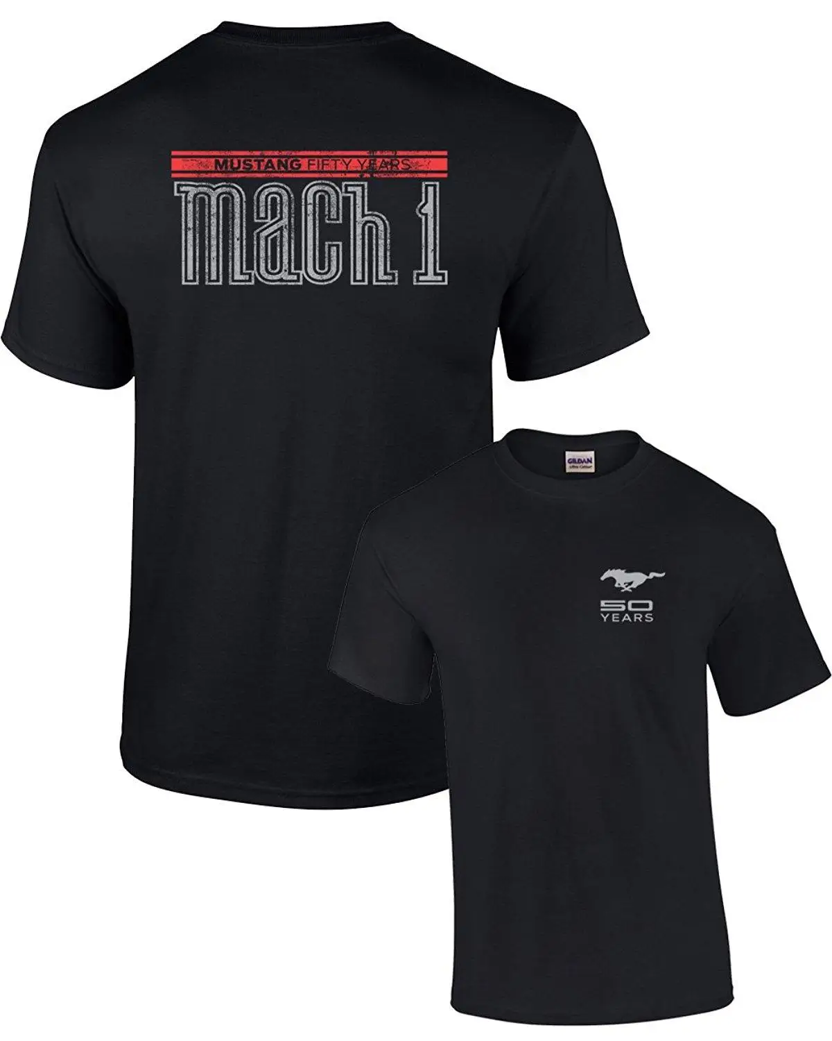 Ford T-Shirt Mustang 50 Лет Mach 1 С Коротким рукавом Футболки Горячие Продажа | Мужская одежда