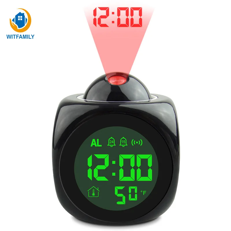 

Fashion Projection LED Clock Electronic Desktop Alarm Clock Digital Table Clocks Snooze Function Modern Hot Sale