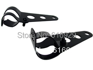 

Motorcycle Flat Head Light Bracket Fork Mount Universal Cafe Racer Ear 33-43MM For CBR Gsxr Ninja ZX 6R R1 R6