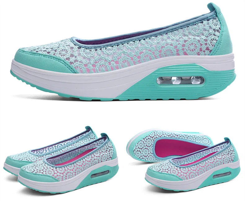 STS Brand Fashion Women Flat Platform Shoes Woman Breathable Mesh Bud silk Casual Shoes Moccasin Zapatos Mujer Ladies Boat Shoes (17)