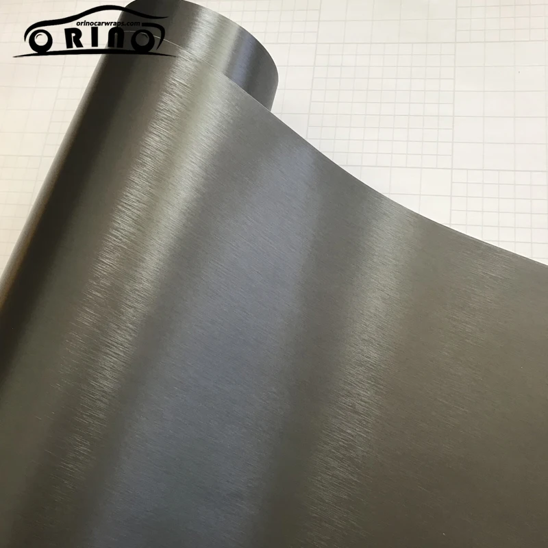  Chrome Metallic Brushed Aluminum Vinyl Metal Car Wrap Film Car Sticker DIY Styling Auto Foil Decora