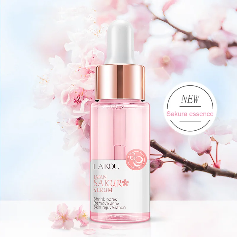 Sakura Extract Essence Shrink Pores Remove Acne Hyaluronatic Vitamin C Face Care @ME88 Sakura Extract Essence Shrink Pores Remove Acne Hyaluronatic Vitamin C Face Care @ME88