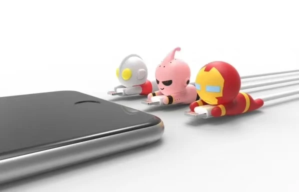 10 шт. устройство для намотки кабеля для iphone 6 7 8 супергерой кабель аксессуар животное укусы USB протектор для кабеля передачи данных USB зарядное устройство кабель защиты