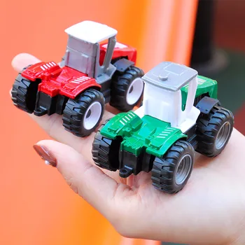 

INBEAJY Alloy Engineering Car Toy Bulldozer Farm Model Vehicle Tractor Truck Toy Die Cast Harvesters Trailer Toys For Children