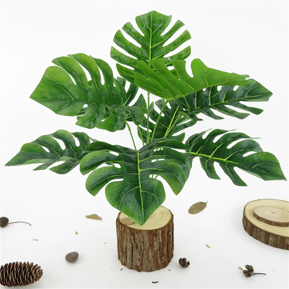 1Pc Monstera Office Home Artificial Plant High Simulation Fake Foliage Leaf (1)