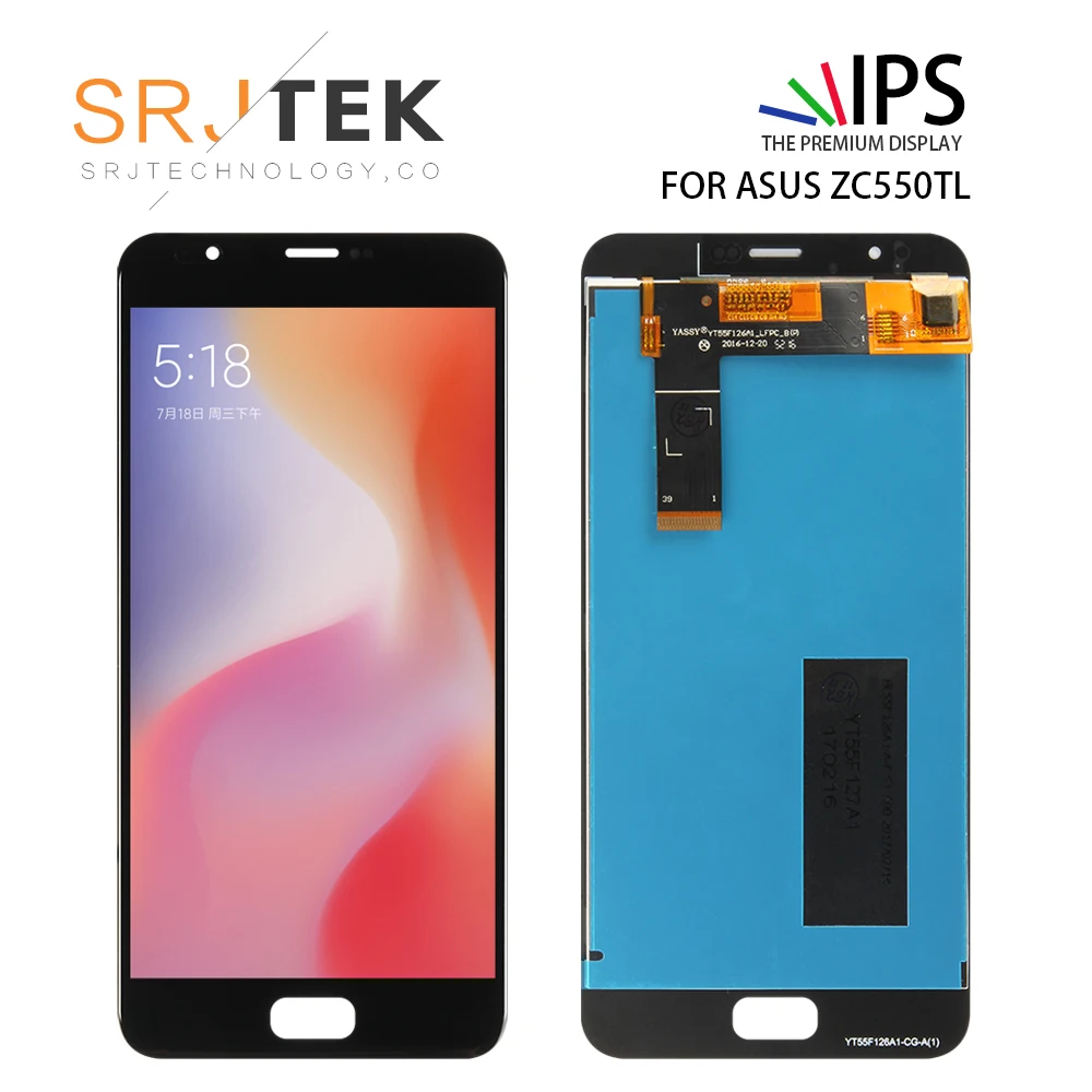 

SRJTEK 5.5'' Display For ASUS Zenfone 4 Max Plus ZC550TL LCD Touch Screen X015D LCD Digitizer with Frame Replacement Parts
