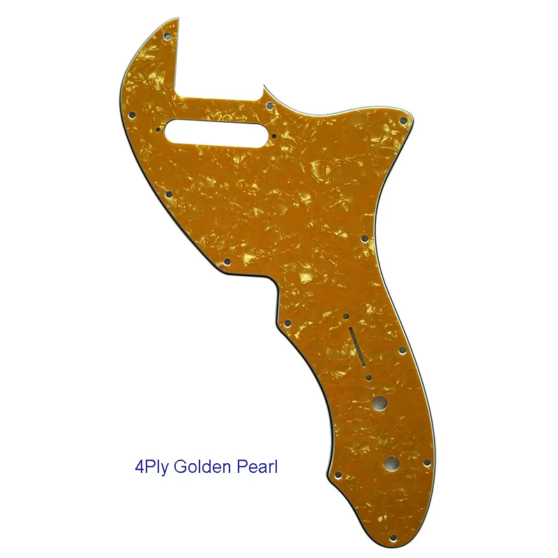 Pleroo на заказ гитарные Запчасти-для США Tele 69 Thinline Гитара Pickguard Scratch Plate, несколько цветовых вариантов - Цвет: 4Ply Golden Pearl