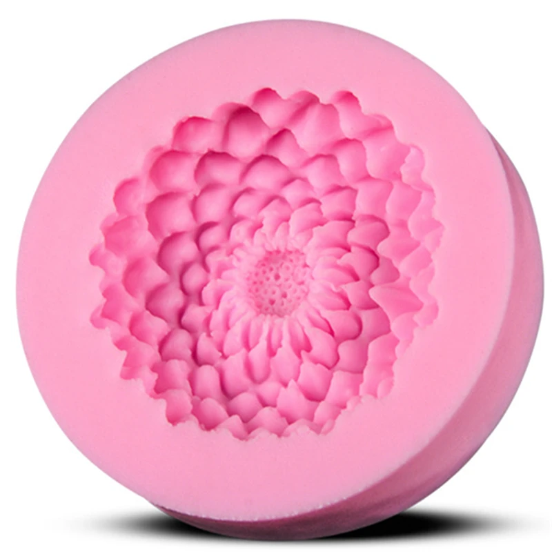 

1Pcs Hot Creative Kitchen Supplies DIY rosette sunflower sugar cake mold Silicone cake mold Baking tool mold Bakeware E724