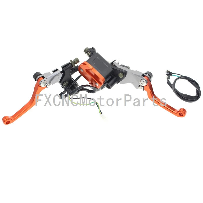 

7/8" 22mm CNC Brake Levers Master Cylinder Reservoir Clutch Handle Orange For KTM 505SX-F 500EXC/XC-W (SIX DAYS) 50-550cc