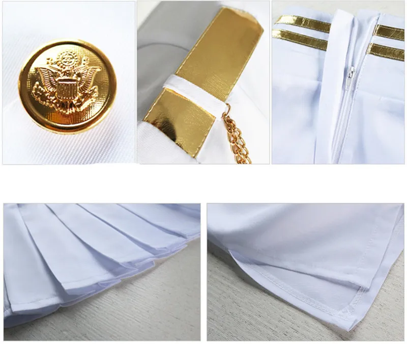 Игра Azur Лейн Атаго Такао Белый Корабль униформа косплей костюмы платье пальто юбка перчатки носки головные уборы костюмы для девочек женщин