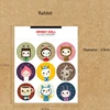 Kawaii Cat and Rabbit animal stickers DIY for Photo Album Glass bottle phone case decorative Art Round Sealing paste sticker ► Photo 3/5