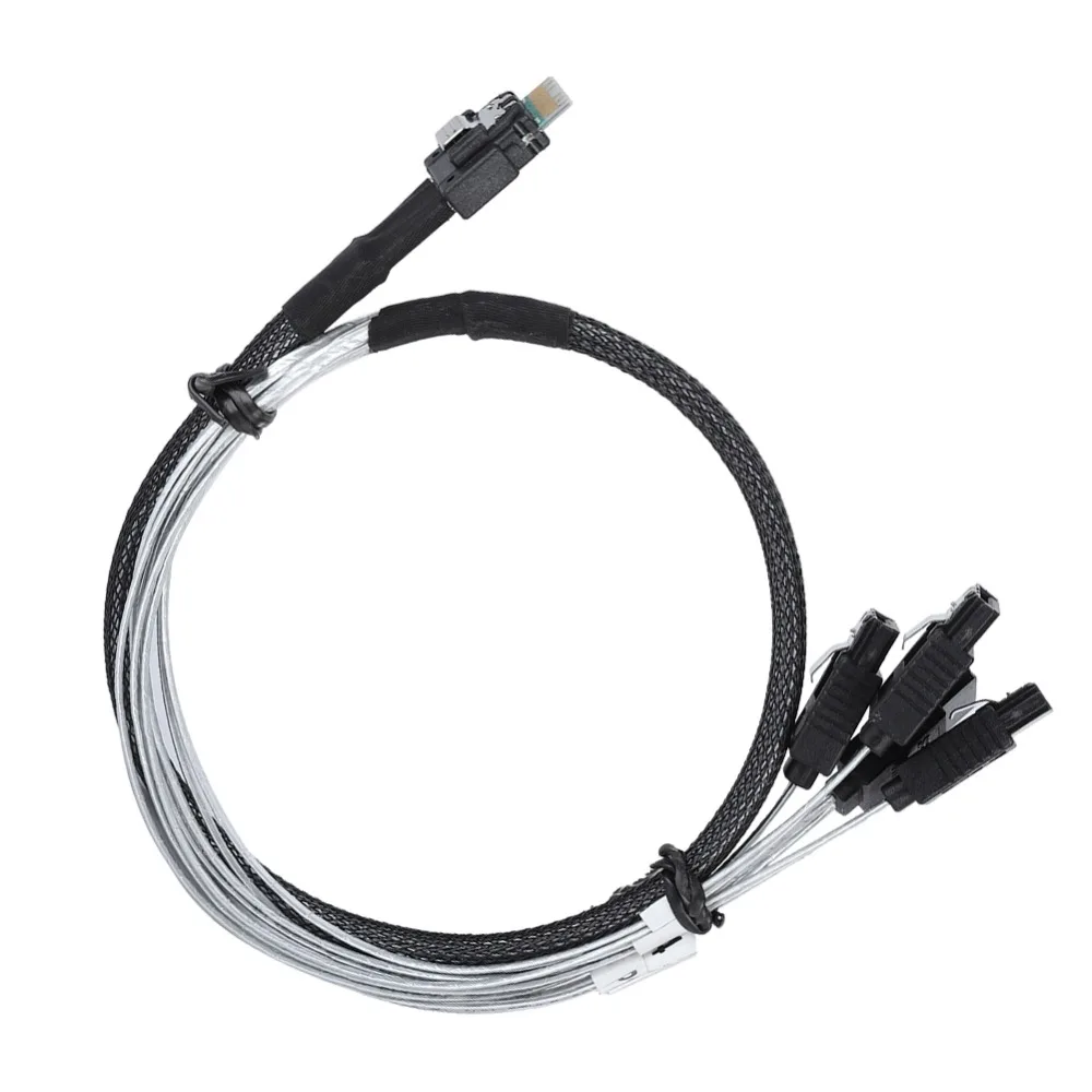 Cabledeconn Mini SAS38P SFF-8654 до 4 SATA данных быстрая синхронизация кабель передачи 0,5 м