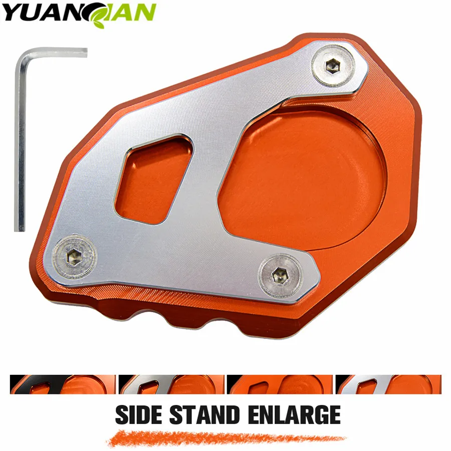 Aluminum CNC Motorcycle Side Stand Plate Kickstand Extension Pad Fit For KTM 1050 1090 1190 1290