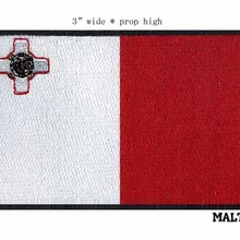 " широкий Malta вышивной Флаг патч для наклеек одежды/красные и белые/индивидуализированные вышитые заплатки