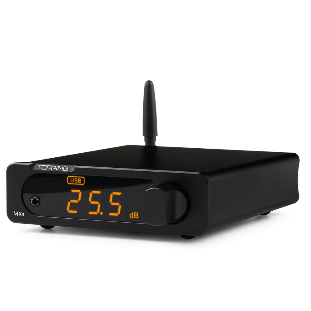 

TOPPING MX3 Bluetooth Digital Fever Hifi Amplifier USB Coaxial Fiber Decoder Built-in DAC Amp Auto Switch LMH6643+TDA7498E+PCM51