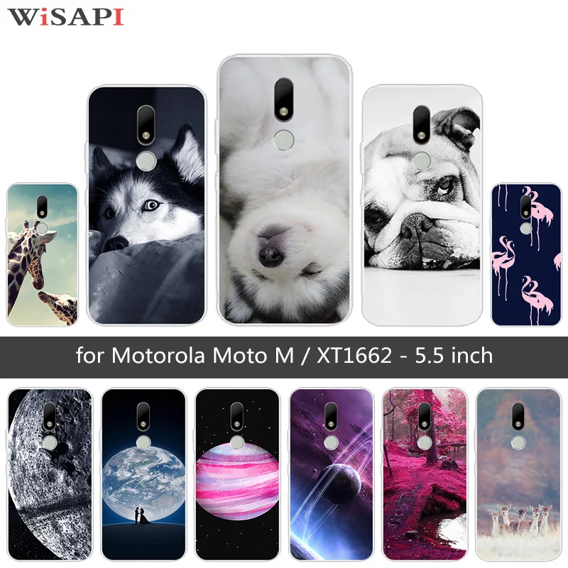5 &quotдля Motorola Moto M XT1662 Мягкий силиконовый чехол для телефона с собачкой Прозрачный