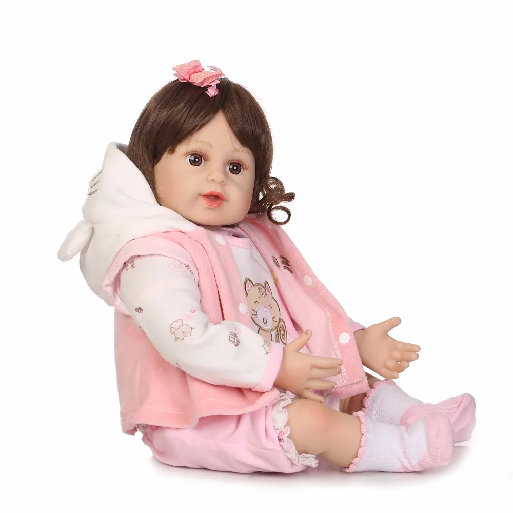 NPKCOLLECTION 20 дюймов Bebe Rebon кукла 50 см для маленьких девочек куклы Мягкие силиконовые