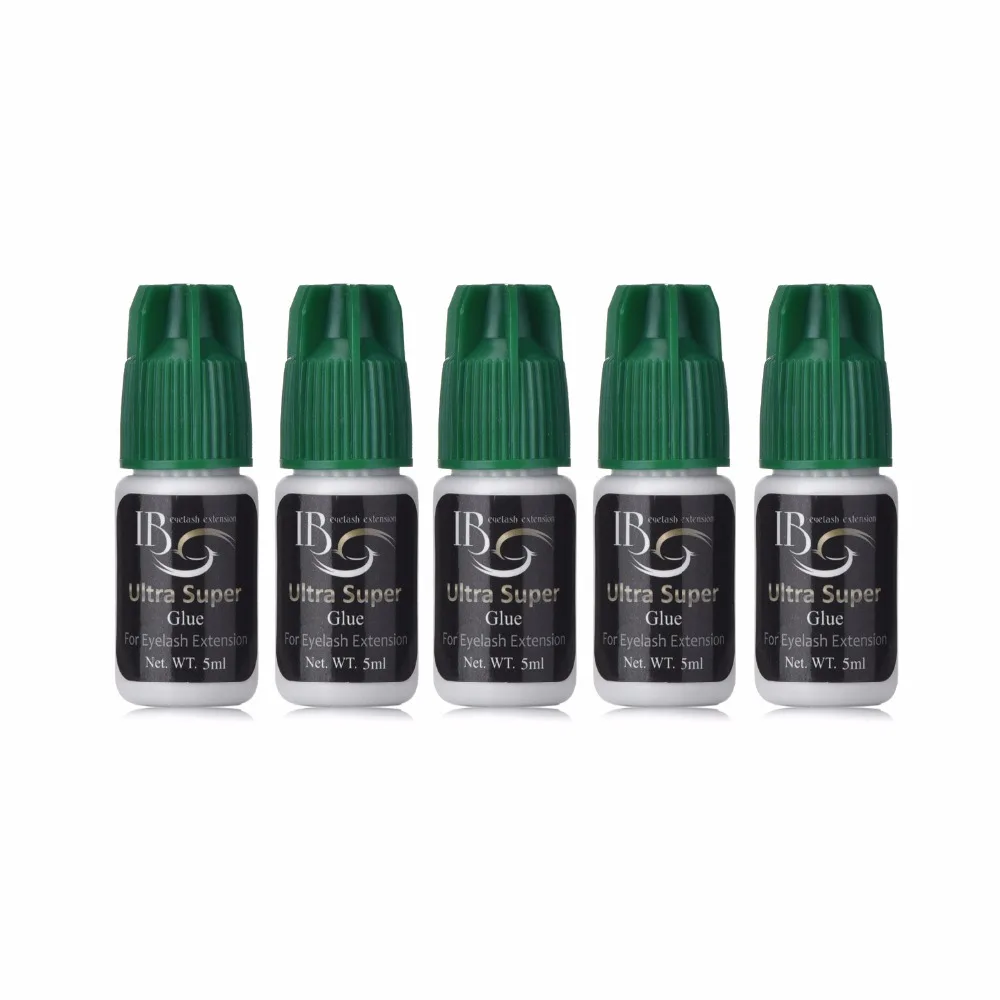 Cola para Cílios Extensão de Cílios Coréia do Feito Lote Secagem Rápida Preta Ultra Super Longa Duração Falsos Cola 5 Pçs - 3 High Quality Beleza e saúde