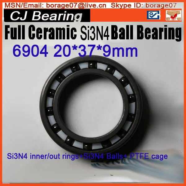 

full SI3N4 ceramic bearing 6904 20x37x9mm 61904 CE / 6904