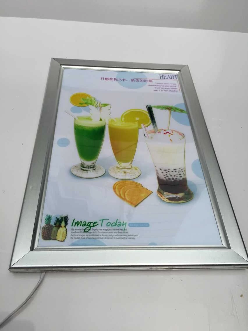 A2 Clip Photo Holders snap Aluminum Poster Frames led Picture Frames Light Boxes Advertising Store Signs Display