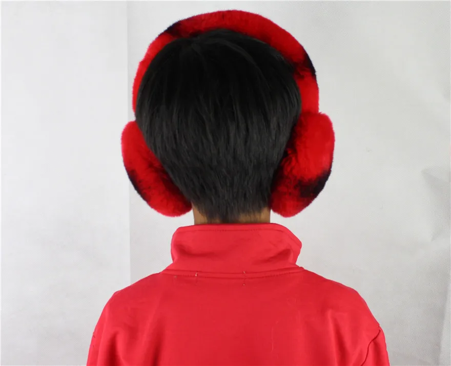 Натуральный мех Рекс меха ухо меховой крышка Earmuff подходит для детей более семи лет и взрослых