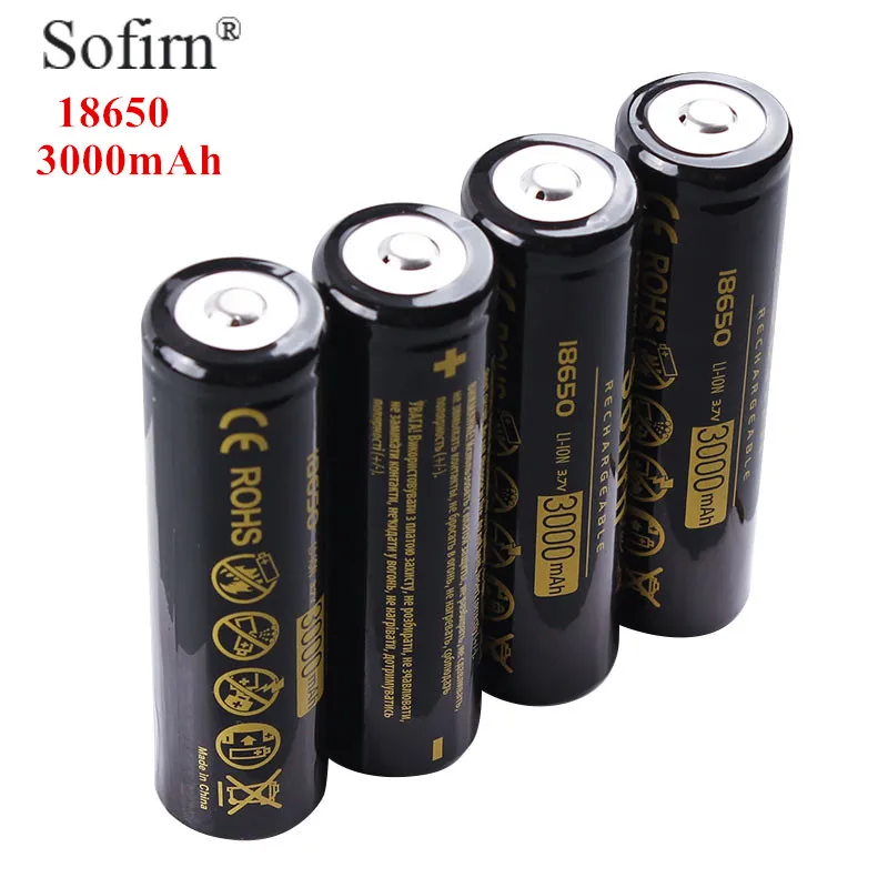 Sofirn NCR18650B высокомощный Аккумулятор 3,7 в 3000 мАч литий-ионные аккумуляторы, Сотовый Фонарь, фонарик с стабильными ящиками для хранения