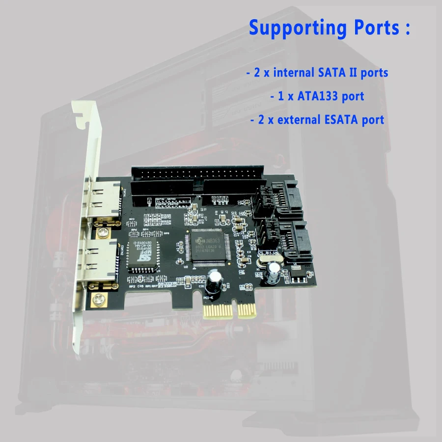 PCIe express card 1 порт IDE + 2 порта sata или eSATA combo PCI Express raid карта контроллера для